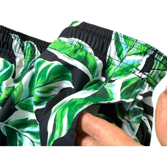 Tommy Bahama Mens Green Black Big Tall Tropical Harbor Swim Trunks Sz 3XL New - Picture 7 of 12
